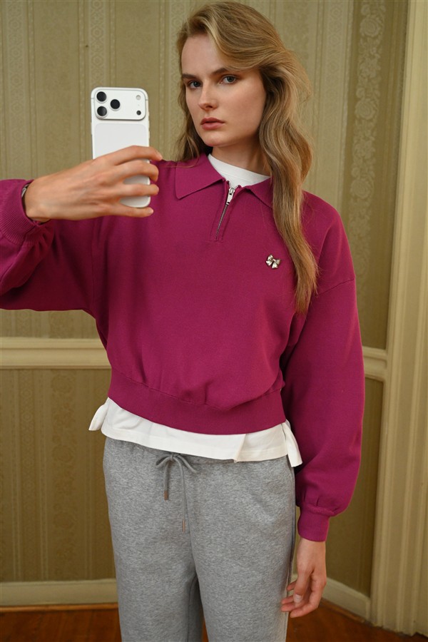 BOOM 006 POLO BLOUSE BORDEAUX